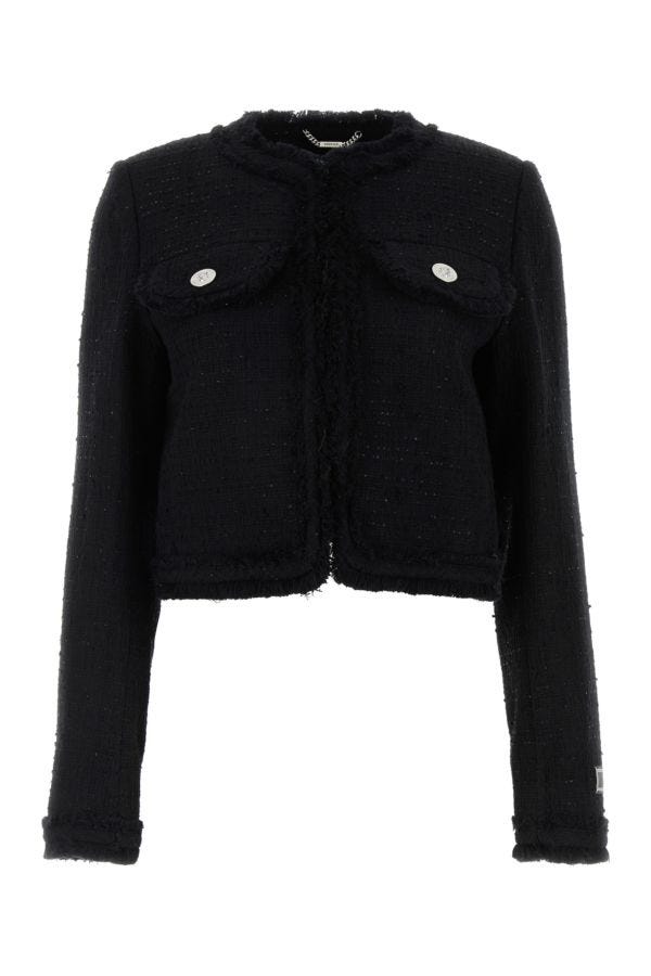 VERSACE | Black tweed blazer