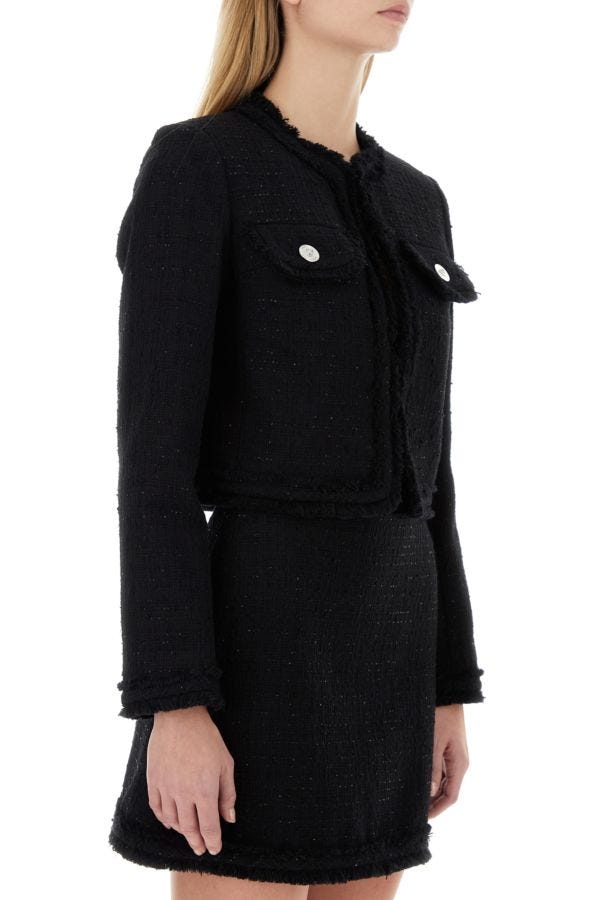 VERSACE | Black tweed blazer