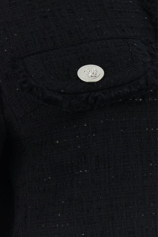 VERSACE | Black tweed blazer