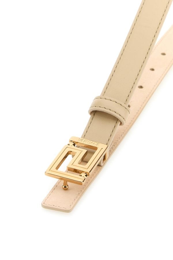 VERSACE | Skin pink leather belt