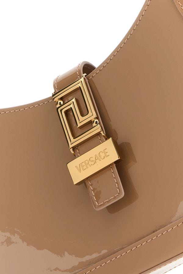 VERSACE | Antiqued pink leather small Greca Goddess shoulder bag