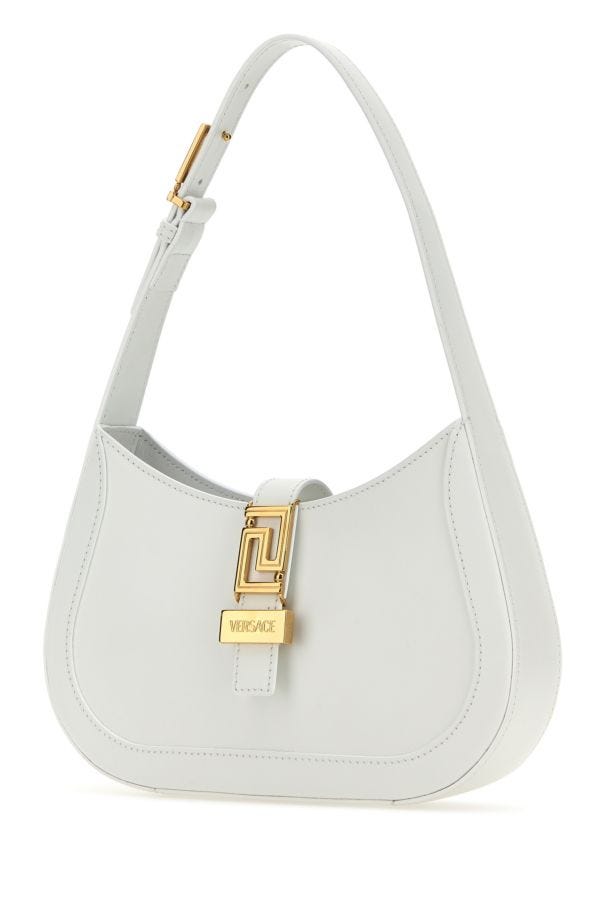 VERSACE | White leather small Greca Goddess shoulder bag