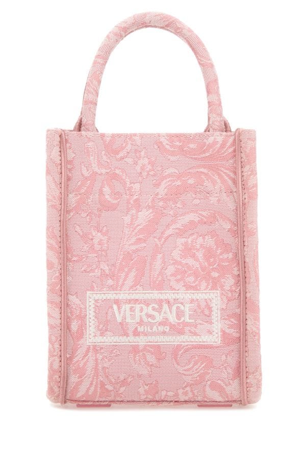 VERSACE | Embroidered fabric mini Athena handbag