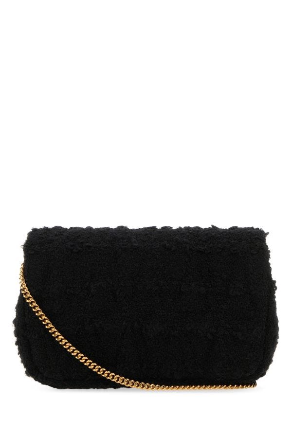 VERSACE | Black fabric mini Virtus clutch
