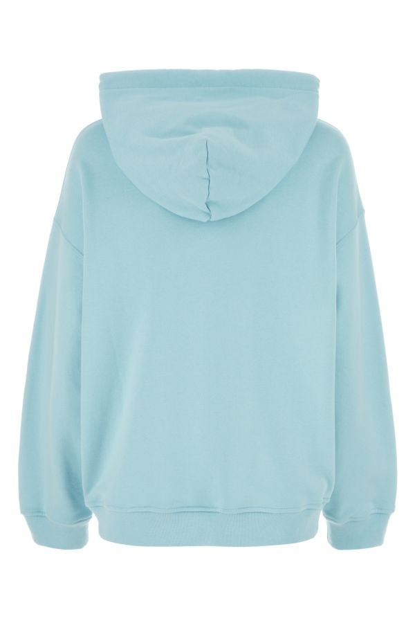 VERSACE | Light-blue cotton oversize sweatshirt