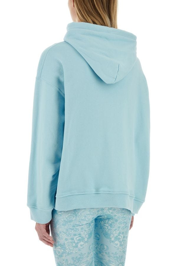 VERSACE | Light-blue cotton oversize sweatshirt