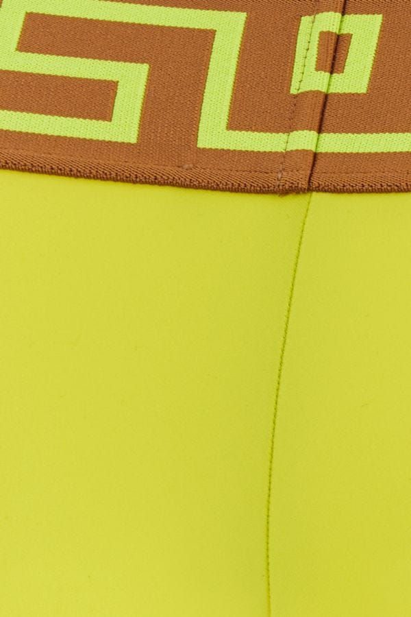 VERSACE | Fluo yellow stretch nylon swimming brief