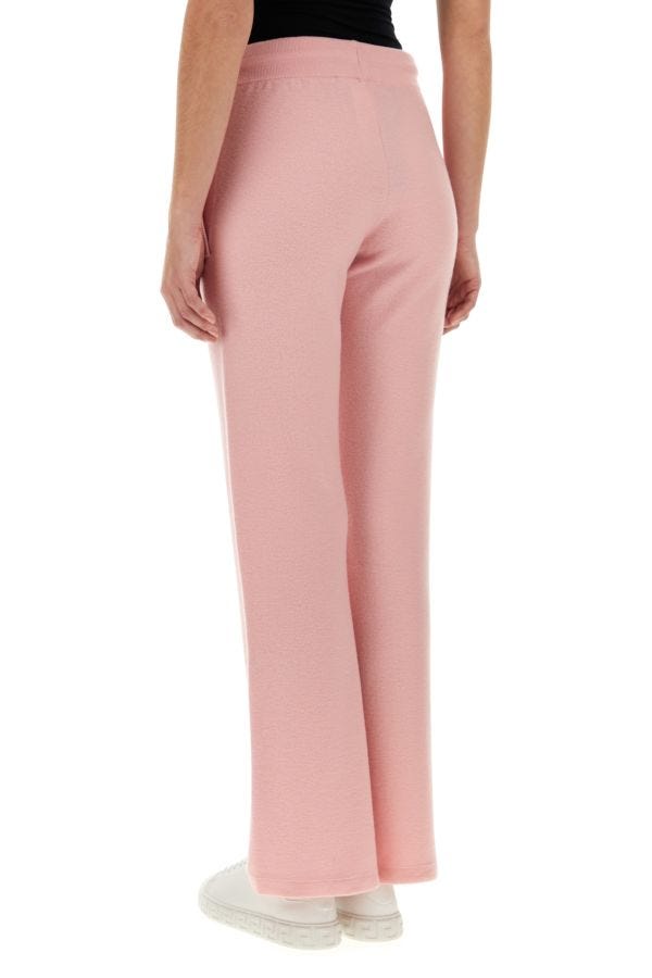 VERSACE | Pink wool blend flared leg pant