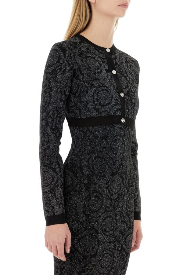 VERSACE | Embroidered stretch viscose blend cardigan