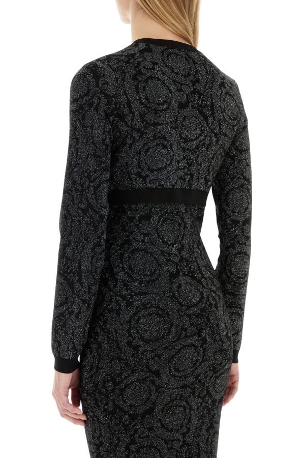 VERSACE | Embroidered stretch viscose blend cardigan