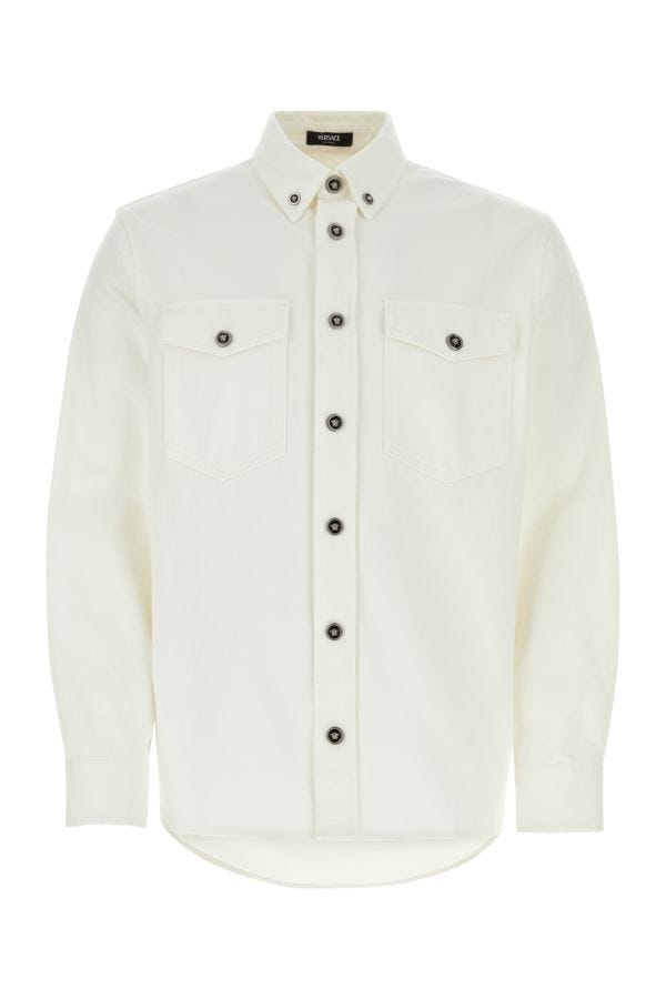 VERSACE | White denim shirt