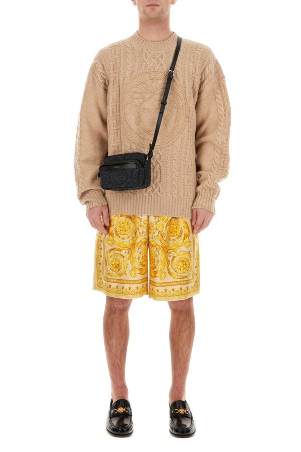 VERSACE | Embroidered fabric Athena crossbody bag