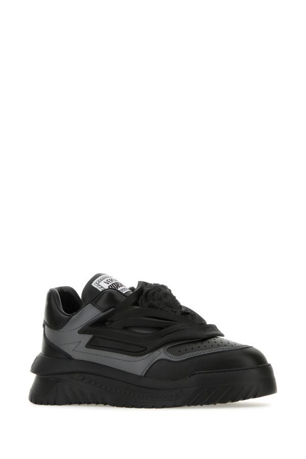 VERSACE | Two-tones leather Odissea slip ons