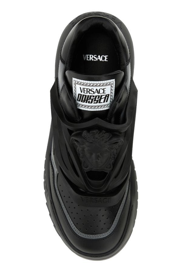 VERSACE | Two-tones leather Odissea slip ons