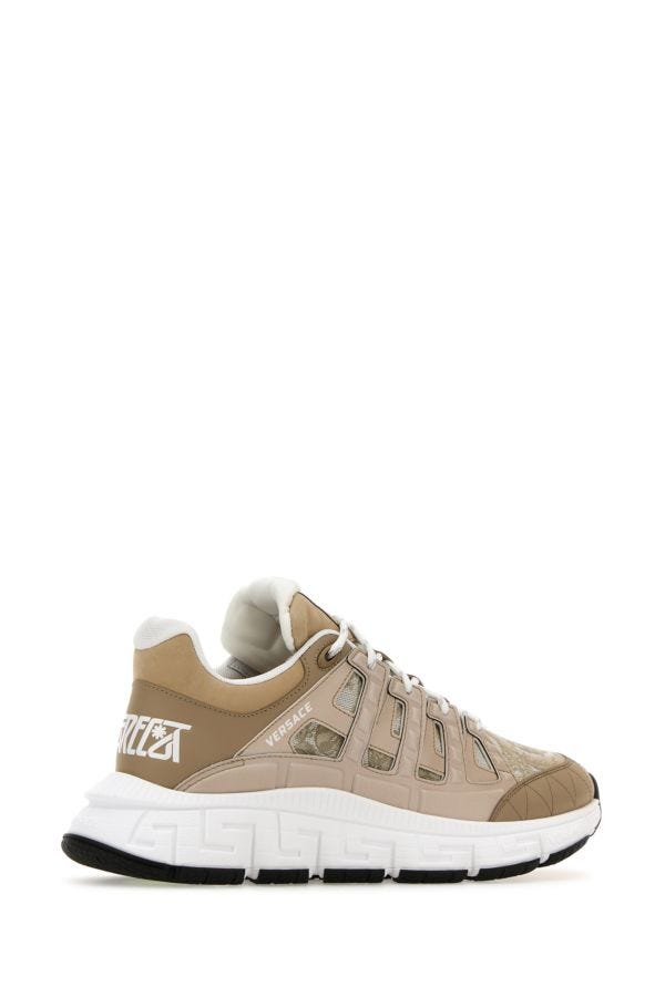 VERSACE | Beige Trigreca Barocco sneakers