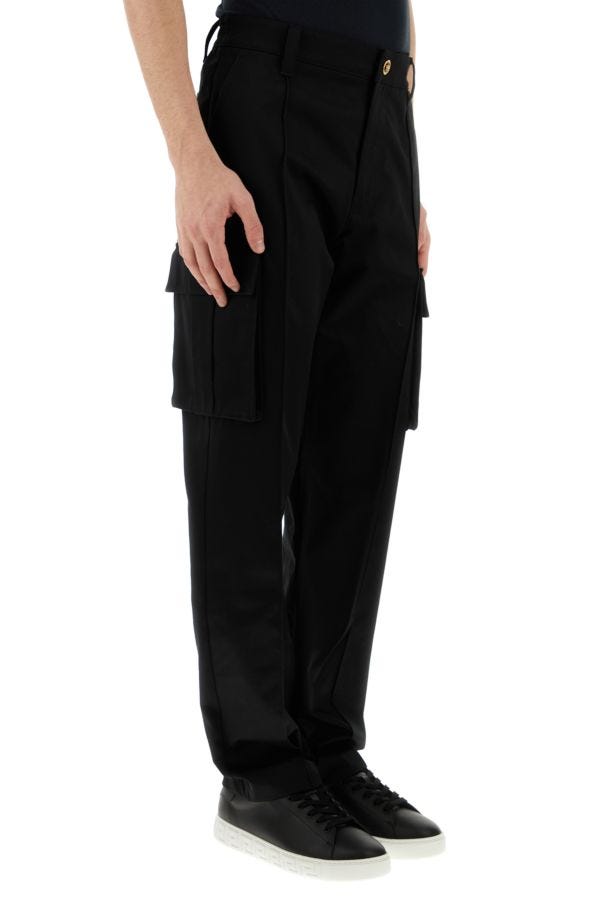 VERSACE | Black cotton cargo pant