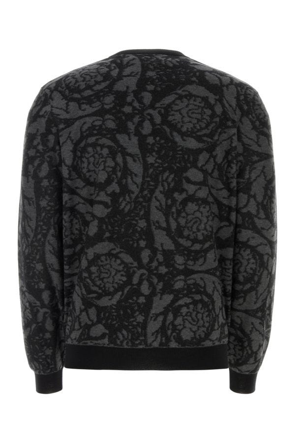 VERSACE | Embroidered wool blend sweater