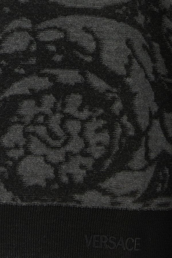 VERSACE | Embroidered wool blend sweater