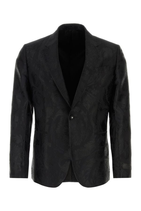 VERSACE | Embroidered jacquard blazer