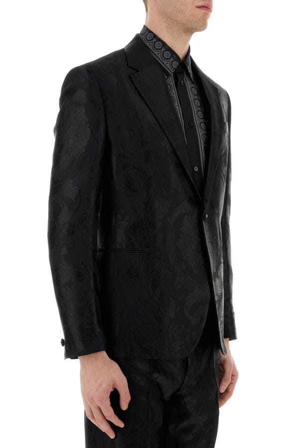 VERSACE | Embroidered jacquard blazer