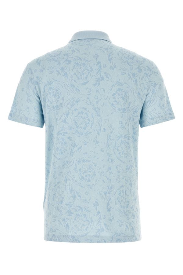 VERSACE | Printed piquet polo shirt