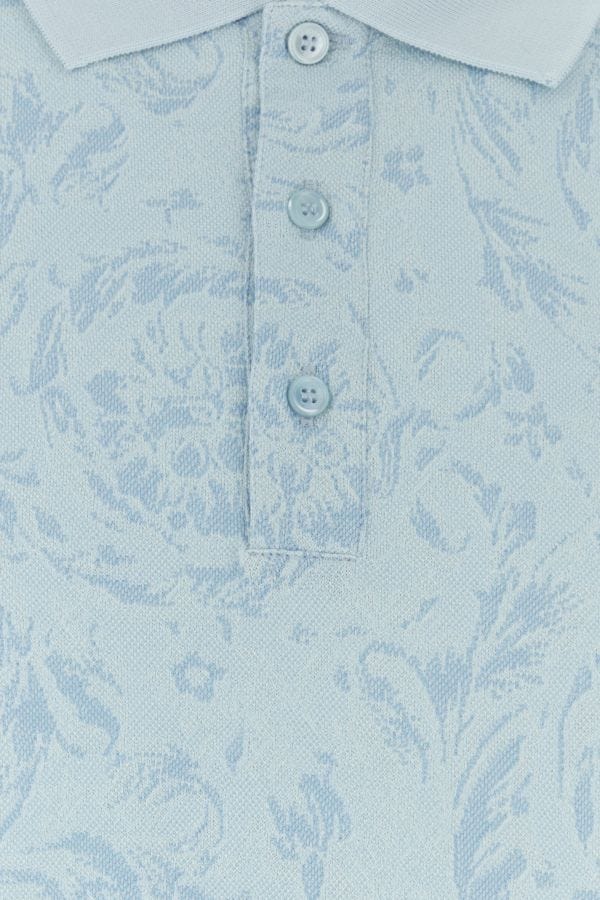 VERSACE | Printed piquet polo shirt