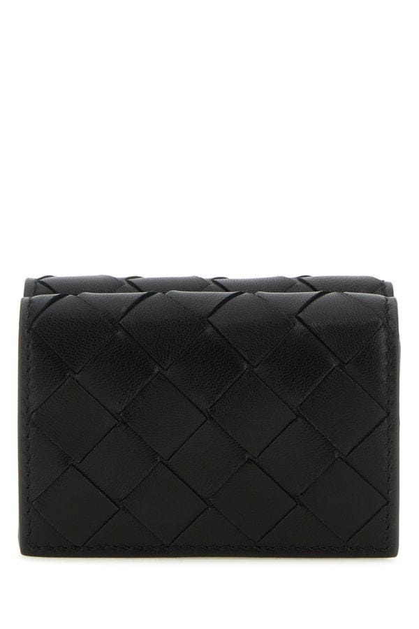 BOTTEGA VENETA | Black leather Tiny Intrecciato wallet