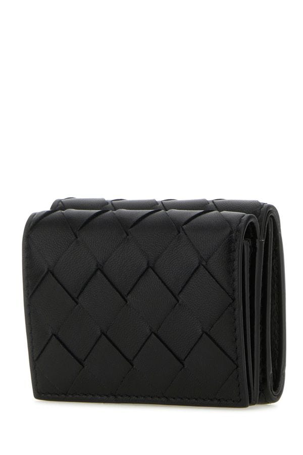 BOTTEGA VENETA | Black leather Tiny Intrecciato wallet