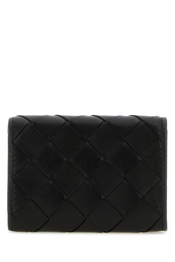 BOTTEGA VENETA | Black leather Tiny Intrecciato wallet