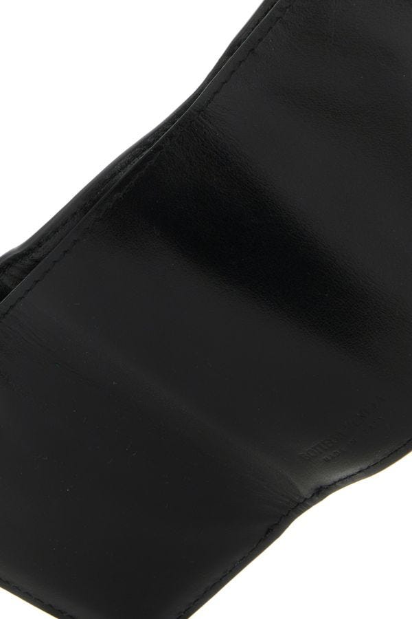 BOTTEGA VENETA | Black leather Tiny Intrecciato wallet