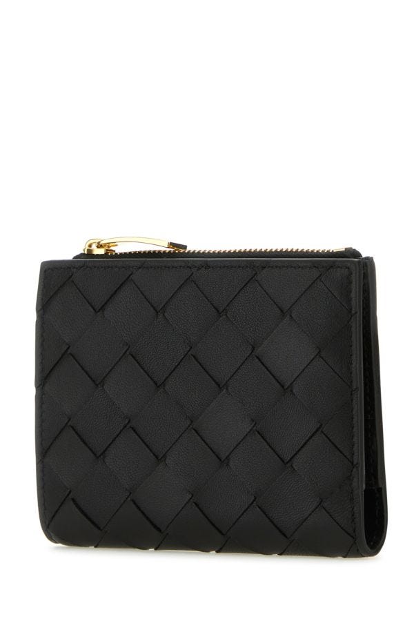 BOTTEGA VENETA | Black leather small Intrecciato wallet
