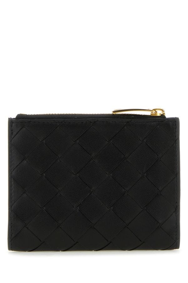 BOTTEGA VENETA | Black leather small Intrecciato wallet
