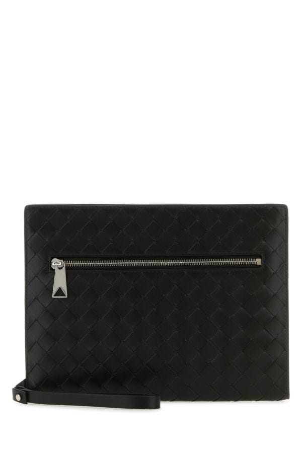 BOTTEGA VENETA | Black leather small Intrecciato document case