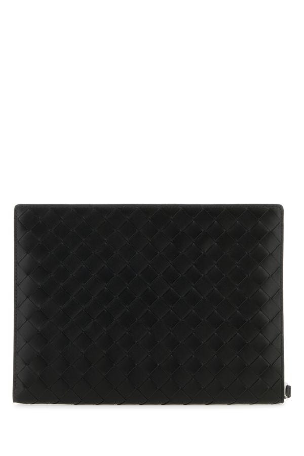BOTTEGA VENETA | Black leather small Intrecciato document case
