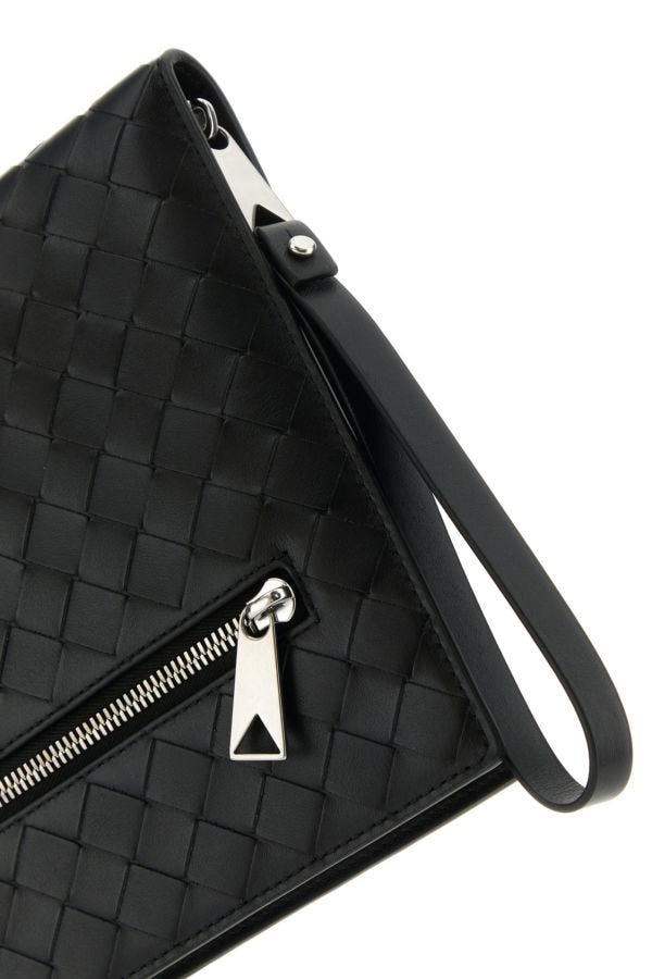 BOTTEGA VENETA | Black leather small Intrecciato document case