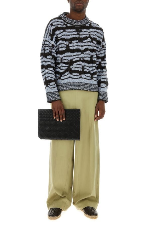 BOTTEGA VENETA | Black leather Intrecciato pouch