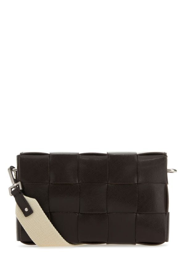 BOTTEGA VENETA | Dark brown leather Cassette crossbody bag