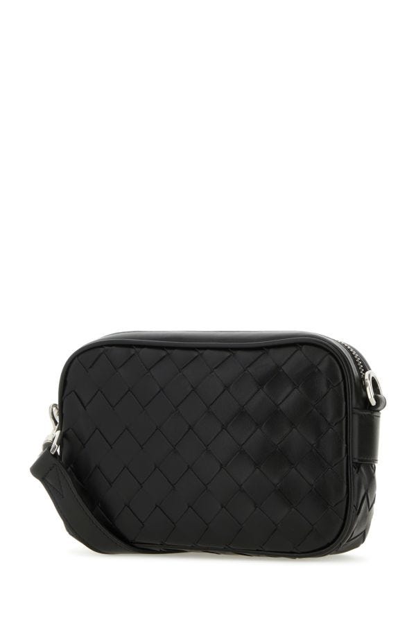 BOTTEGA VENETA | Black leather Intrecciato Mini crossbody bag