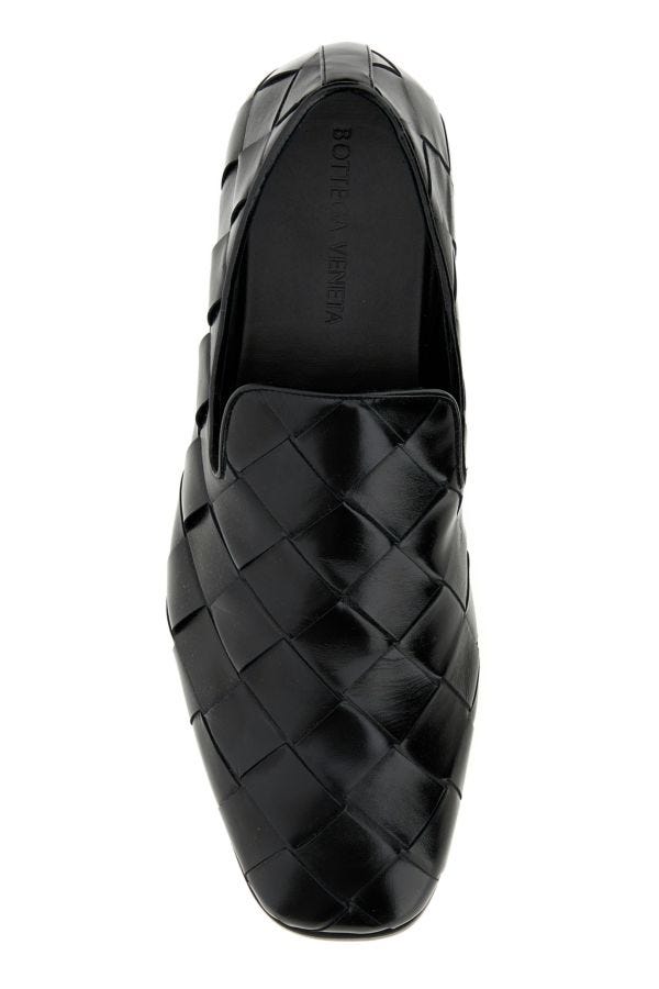 BOTTEGA VENETA | Black leather Roma slippers