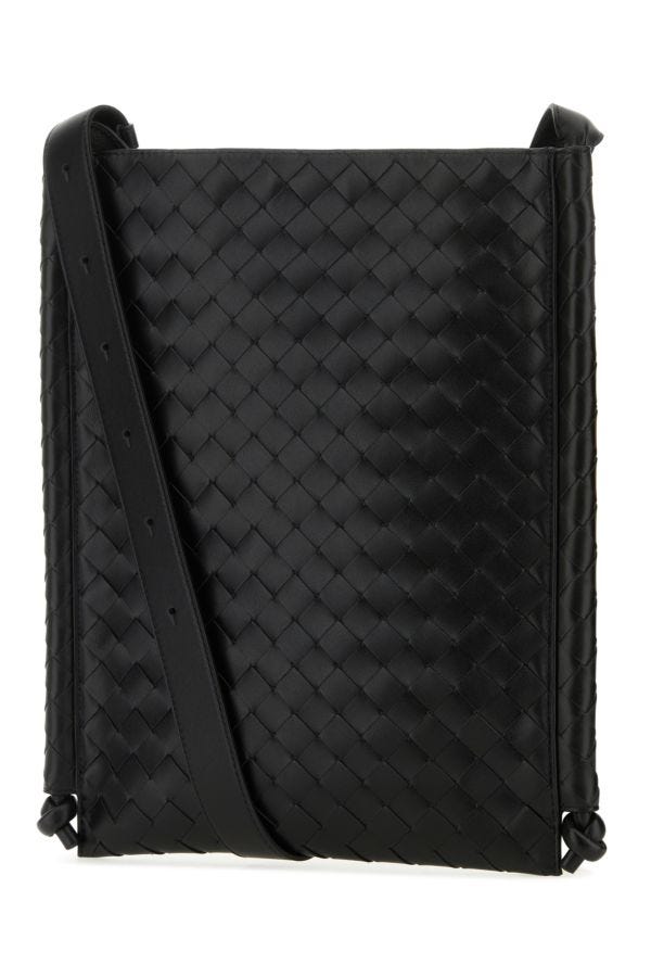 BOTTEGA VENETA | Black leather Flat Loops crossbody bag