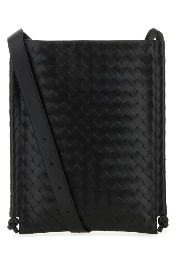 BOTTEGA VENETA | Black leather Flat Loops crossbody bag