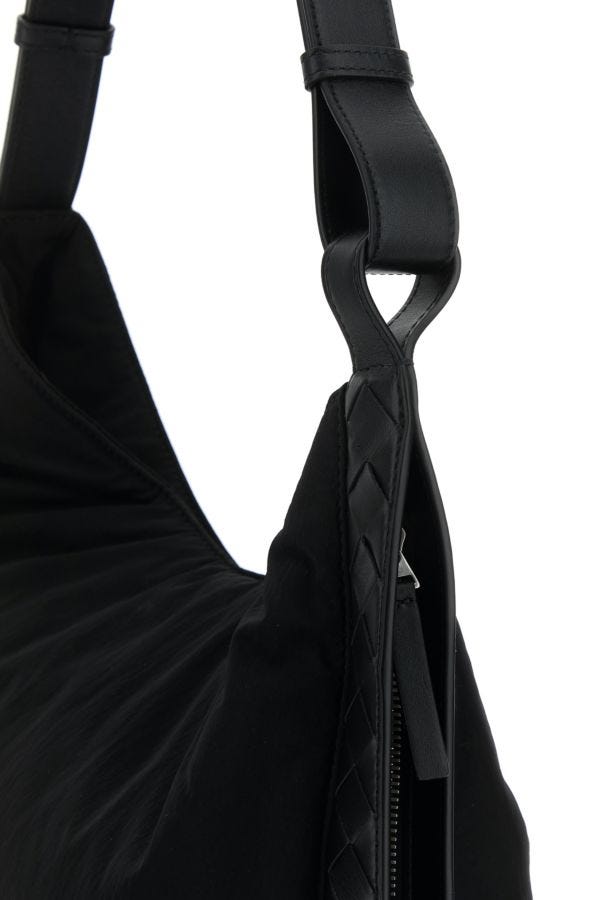 BOTTEGA VENETA | Black fabric shoulder bag