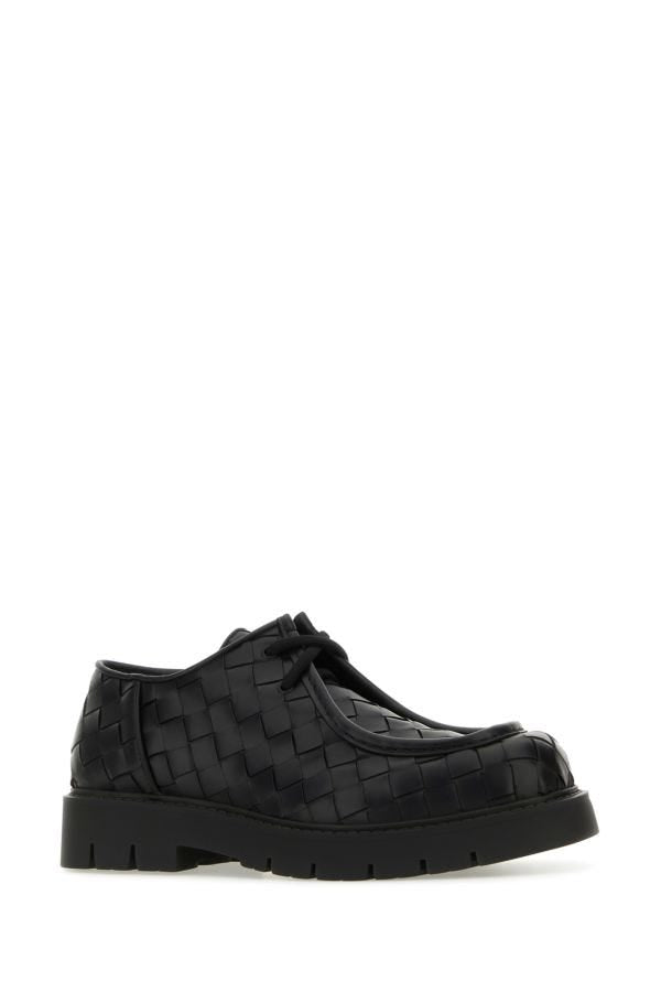 BOTTEGA VENETA | Black leather Haddock lace-up shoes