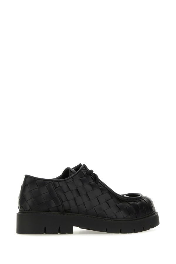 BOTTEGA VENETA | Black leather Haddock lace-up shoes