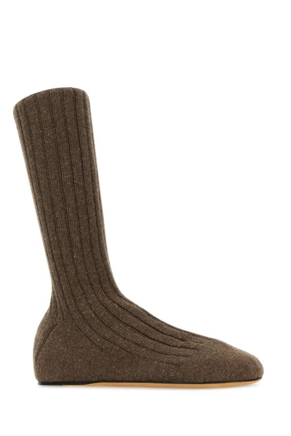 BOTTEGA VENETA | Brown wool blend Domenica ankle boots
