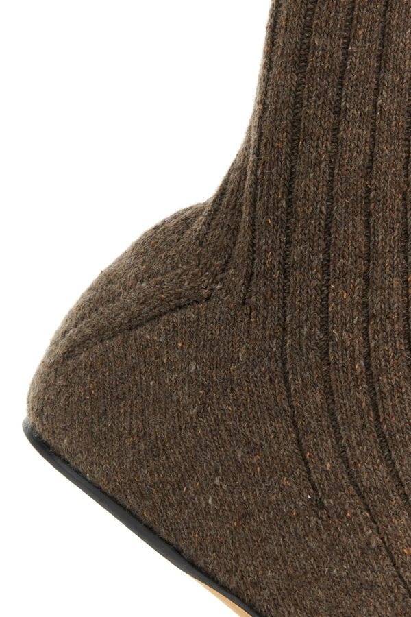BOTTEGA VENETA | Brown wool blend Domenica ankle boots