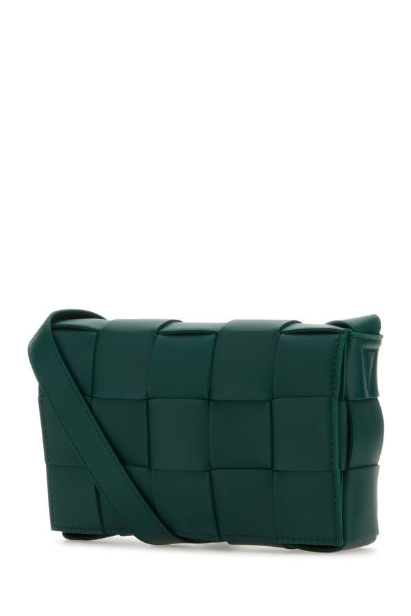 BOTTEGA VENETA | Bottle green nappa leather Cassette crossbody bag