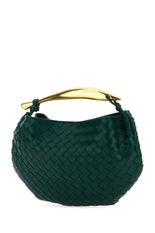 BOTTEGA VENETA | Bottle green leather Sardine handbag