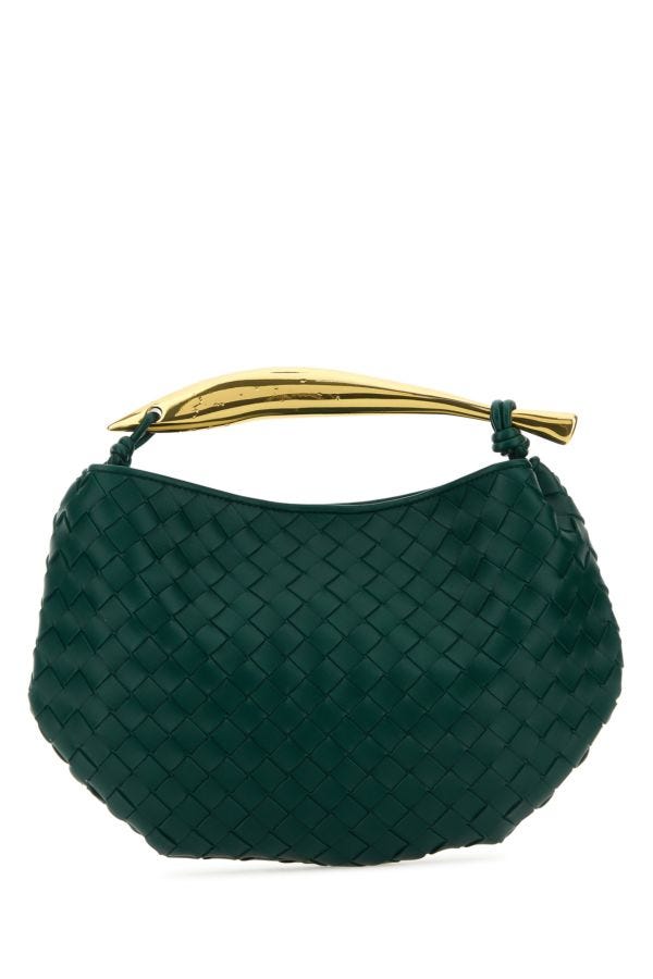 BOTTEGA VENETA | Bottle green leather Sardine handbag