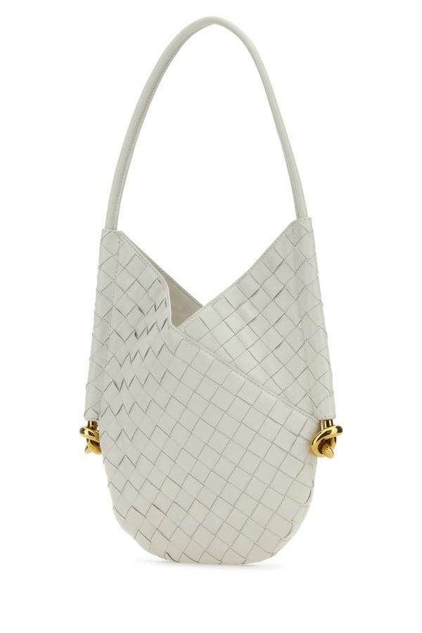 BOTTEGA VENETA | White nappa leather small Solstice shoulder bag